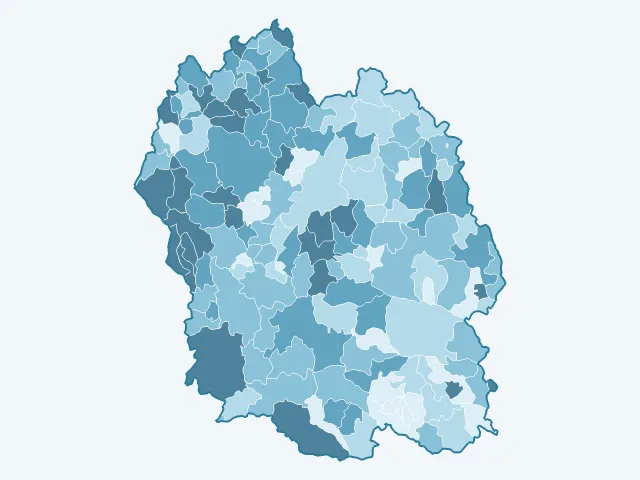 Carte du vote Emmanuel Macron dans la Lozère (48)