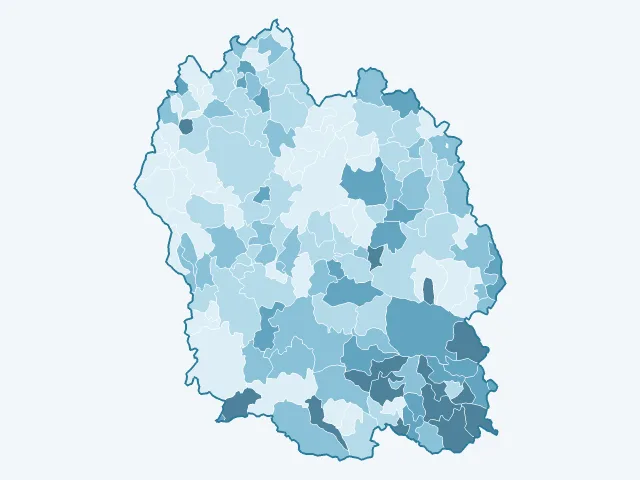 Carte du vote Fabien Roussel dans la Lozère (48)