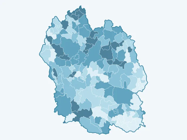 Carte du vote Jean Lassalle dans la Lozère (48)