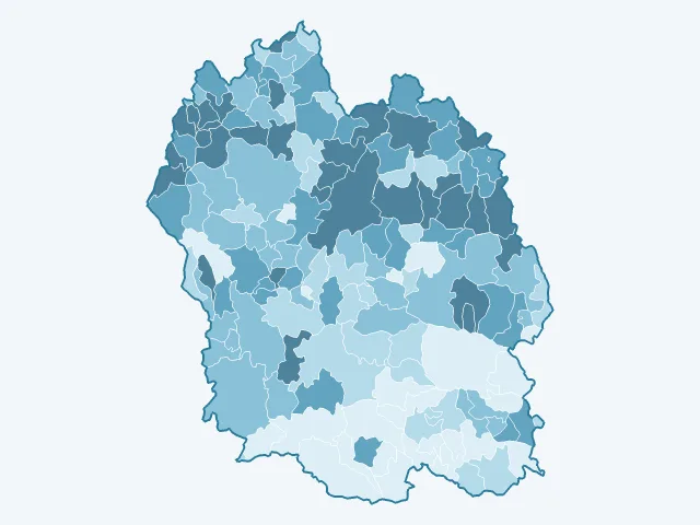 Carte du vote Marine Le Pen dans la Lozère (48)