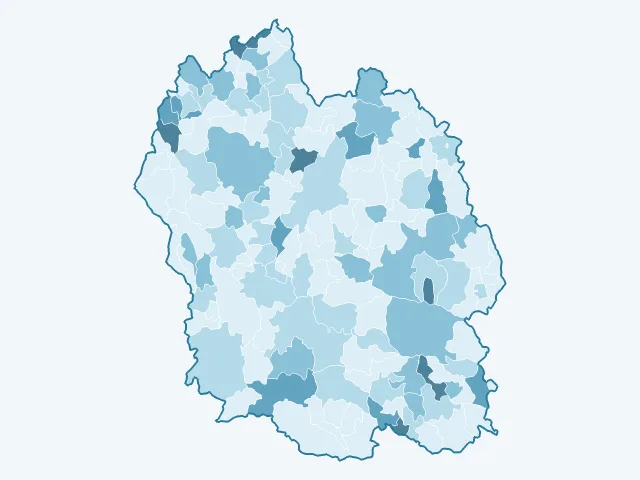 Carte du vote Nathalie Arthaud dans la Lozère (48)
