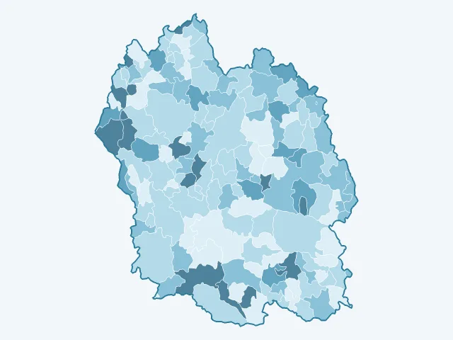 Carte du vote Nicolas Dupont-Aignan dans la Lozère (48)