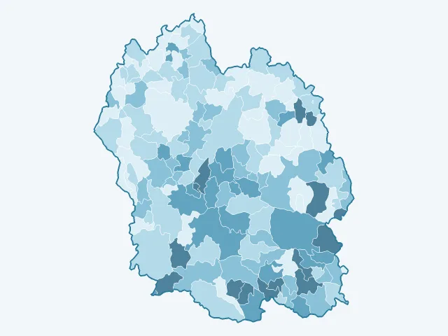 Carte du vote Yannick Jadot dans la Lozère (48)
