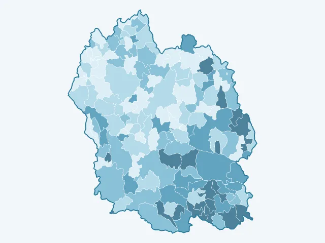 Carte du taux de chômage dans la Lozère (48)