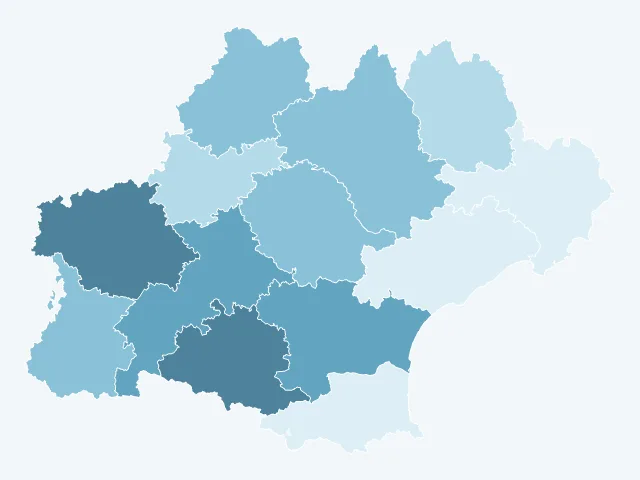 Carte du vote Anne Hidalgo en Occitanie