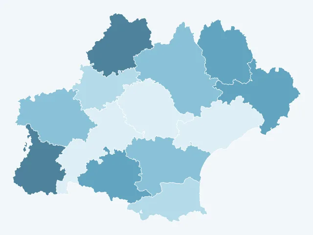 Carte du vote Fabien Roussel en Occitanie