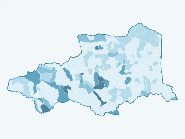 Carte du vote Nathalie Arthaud dans les Pyrénées-Orientales (66)