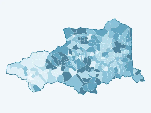 Carte du taux de chômage dans les Pyrénées-Orientales (66)