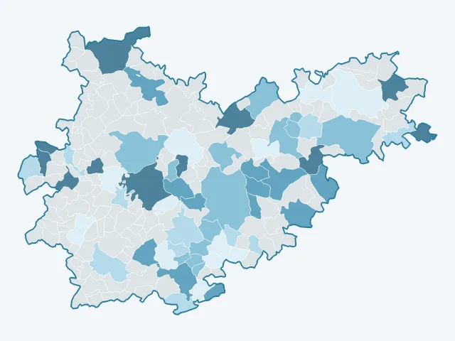 Carte de l'évolution des prix immobiliers dans le Tarn-et-Garonne (82)