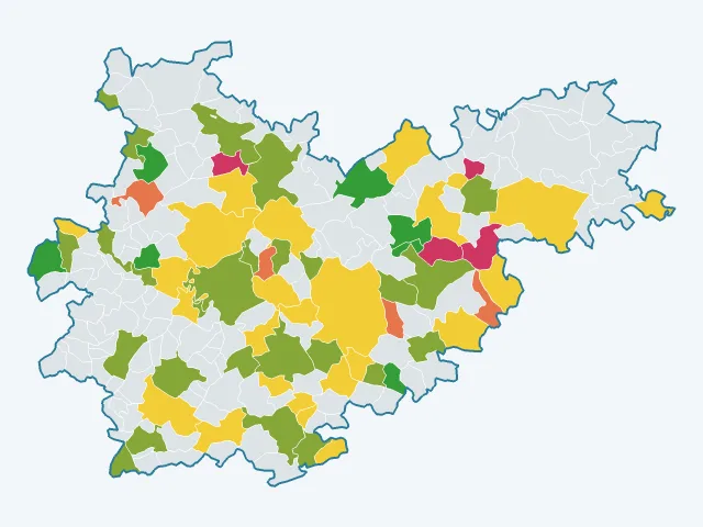 Carte de la satisfaction des habitants dans le Tarn-et-Garonne (82)