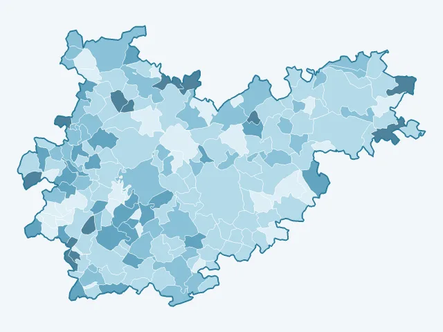 Carte du vote Fabien Roussel dans le Tarn-et-Garonne (82)