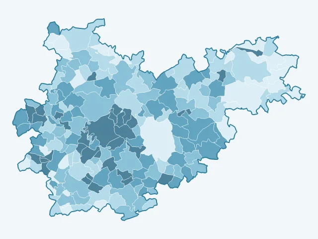 Carte du vote Marine Le Pen dans le Tarn-et-Garonne (82)