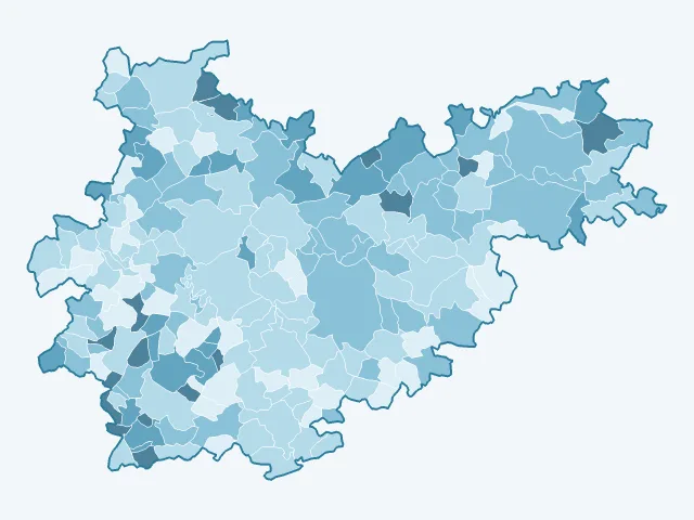 Carte du vote Valérie Pécresse dans le Tarn-et-Garonne (82)