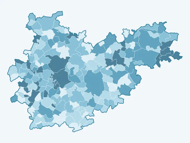 Carte du taux de chômage dans le Tarn-et-Garonne (82)