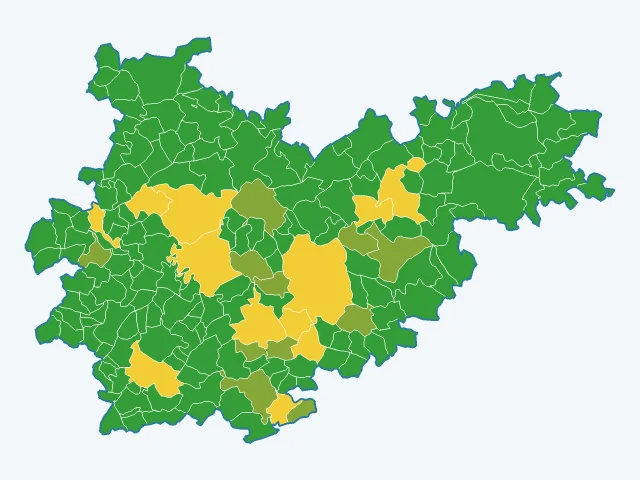Carte de l'indice de tranquillité dans le Tarn-et-Garonne (82)