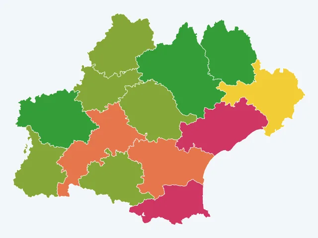 Carte des vols et dégradations en Occitanie