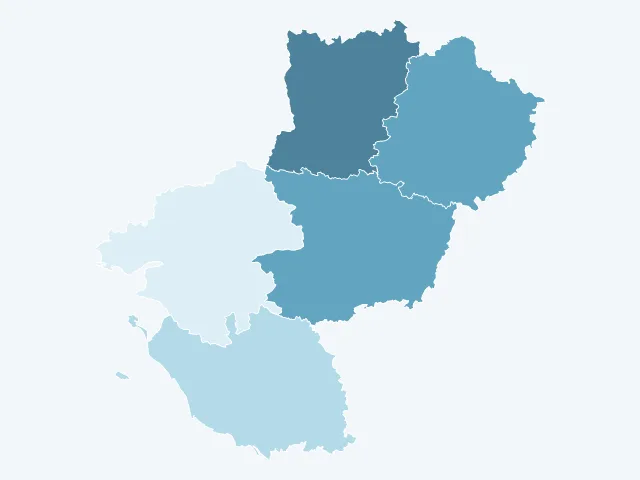 Carte de l'évolution des prix immobiliers dans les Pays de la Loire
