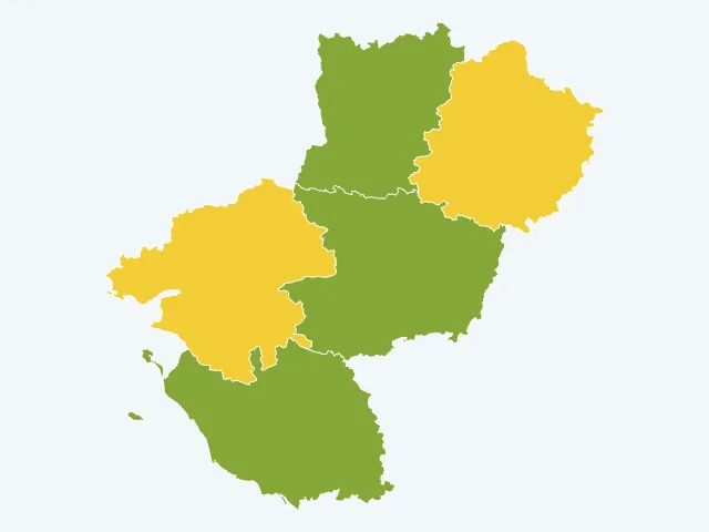 Carte de la satisfaction des habitants dans les Pays de la Loire