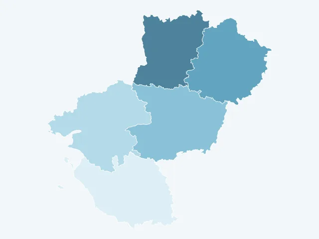 Carte des logements vacants dans les Pays de la Loire