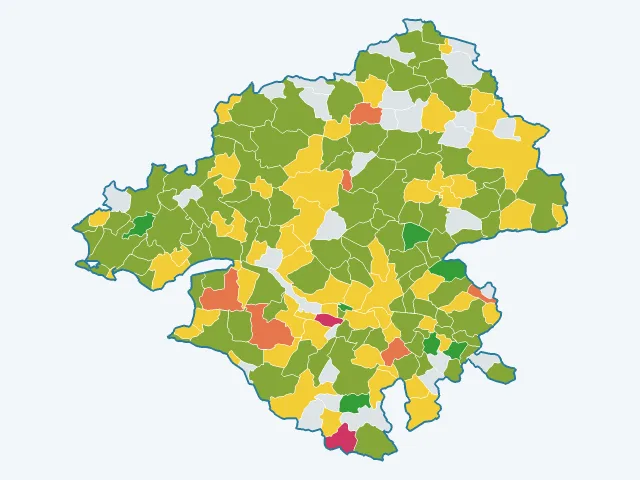 Carte de la satisfaction des habitants dans la Loire-Atlantique (44)