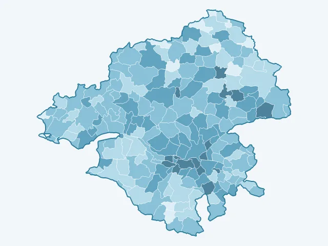 Carte du vote Anne Hidalgo dans la Loire-Atlantique (44)