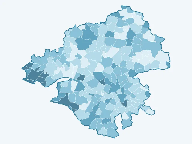 Carte du vote Éric Zemmour dans la Loire-Atlantique (44)