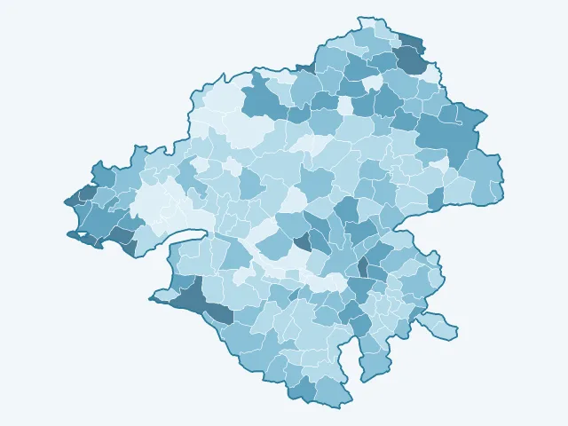 Carte du vote Valérie Pécresse dans la Loire-Atlantique (44)