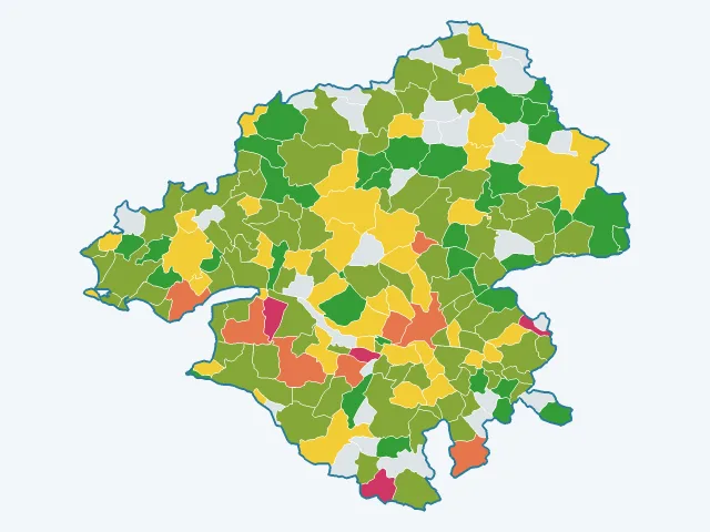 Carte du sentiment de sécurité dans la Loire-Atlantique (44)