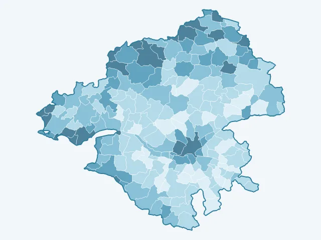 Carte du taux de chômage dans la Loire-Atlantique (44)