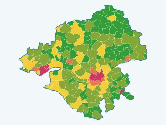 Carte des vols et dégradations dans la Loire-Atlantique (44)