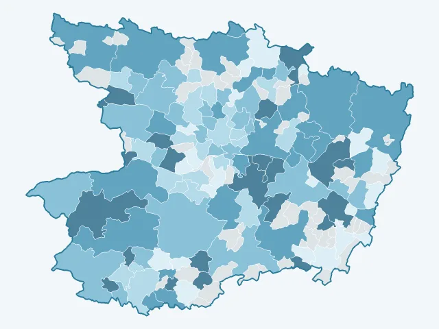 Carte de l'évolution des prix immobiliers dans la Maine-et-Loire (49)