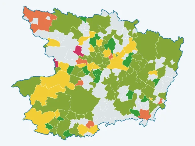 Carte de la satisfaction des habitants dans la Maine-et-Loire (49)