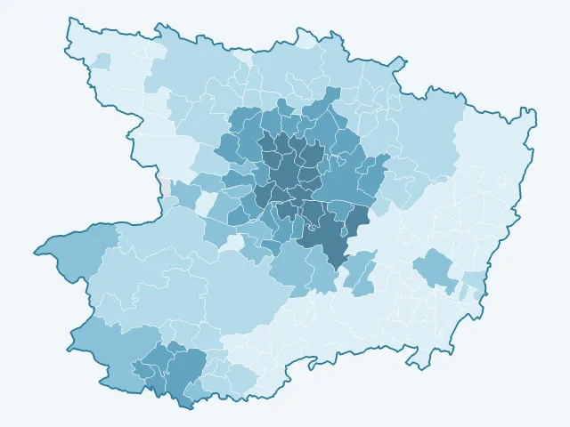 Carte des loyers dans la Maine-et-Loire (49)