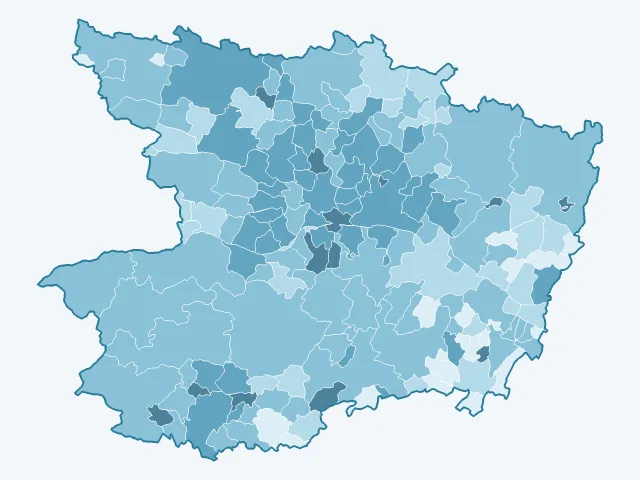 Carte du vote Anne Hidalgo dans la Maine-et-Loire (49)