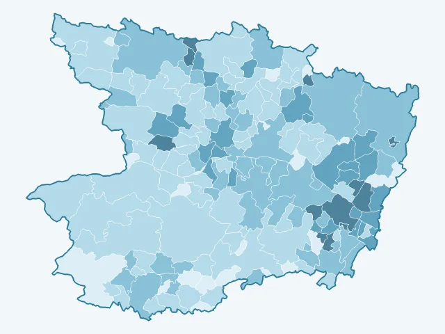 Carte du vote Éric Zemmour dans la Maine-et-Loire (49)