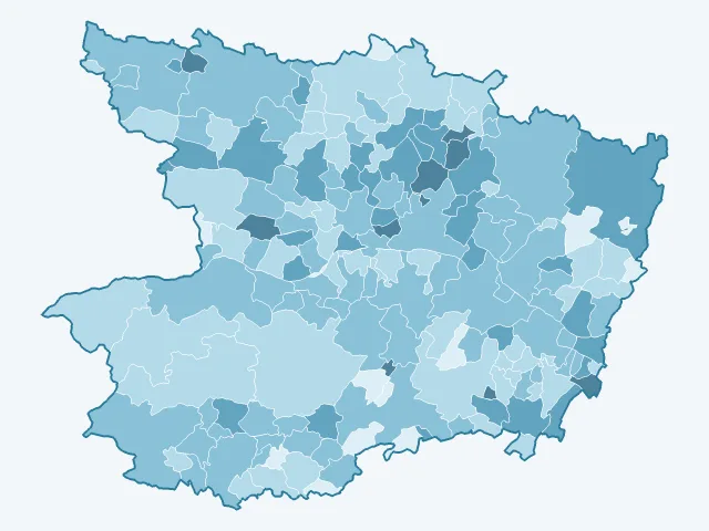 Carte du vote Fabien Roussel dans la Maine-et-Loire (49)