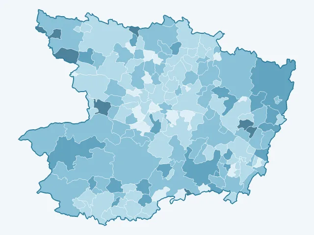 Carte du vote Nicolas Dupont-Aignan dans la Maine-et-Loire (49)
