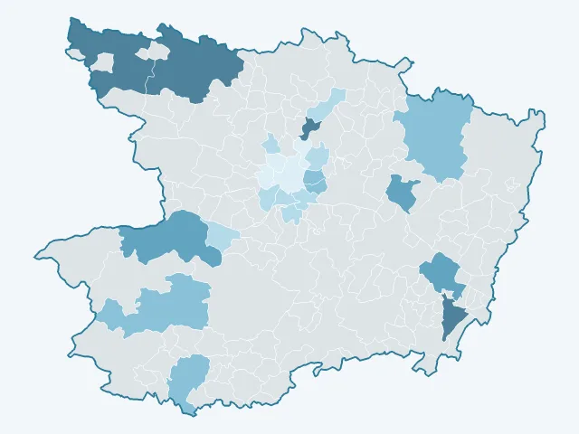 Carte du rendement locatif dans la Maine-et-Loire (49)