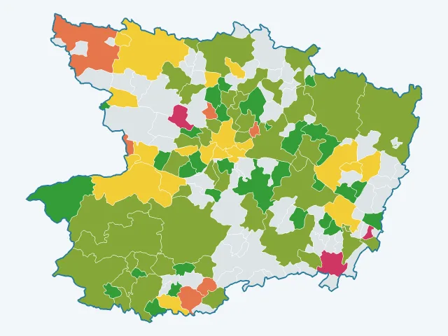 Carte du sentiment de sécurité dans la Maine-et-Loire (49)