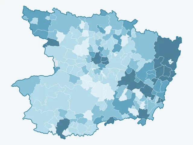 Carte du taux de chômage dans la Maine-et-Loire (49)