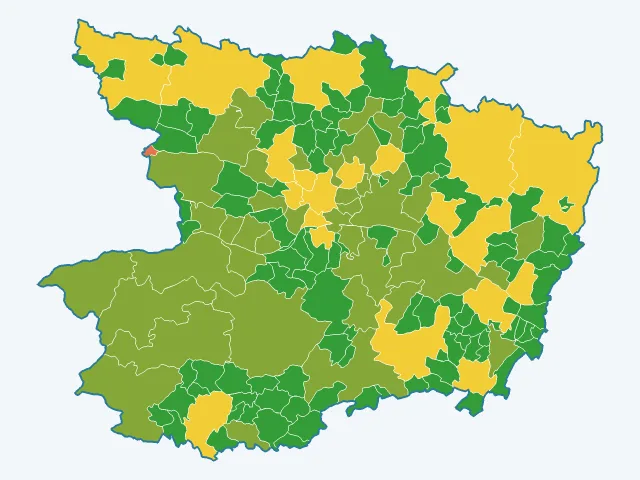 Carte de l'indice de tranquillité dans la Maine-et-Loire (49)