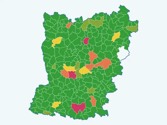 Carte des agressions physiques et sexuelles dans la Mayenne (53)