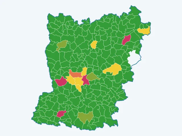 Carte des cambriolages dans la Mayenne (53)