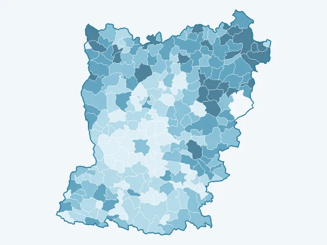 Carte des logements vacants dans la Mayenne (53)
