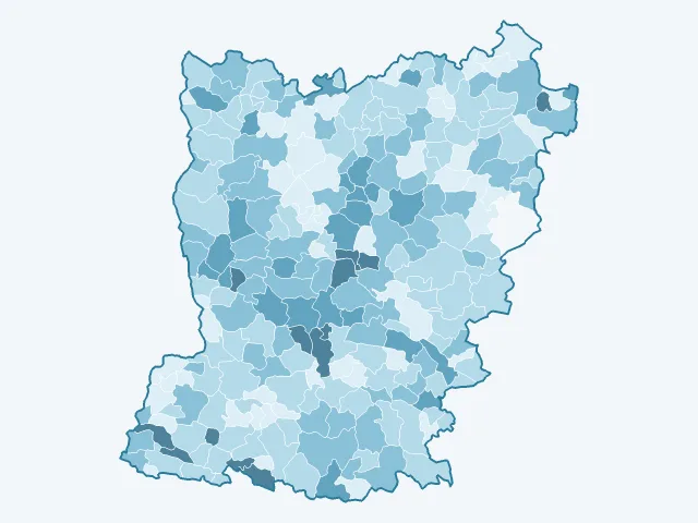 Carte du vote Anne Hidalgo dans la Mayenne (53)
