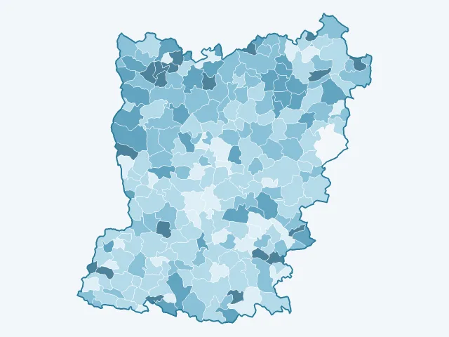 Carte du vote Jean Lassalle dans la Mayenne (53)