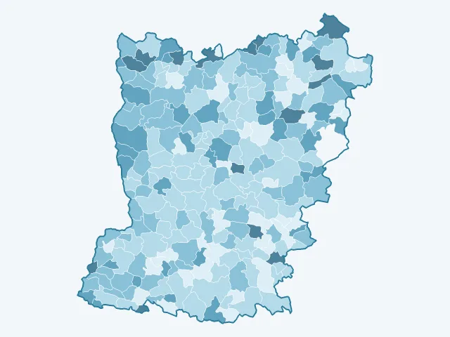 Carte du vote Nicolas Dupont-Aignan dans la Mayenne (53)