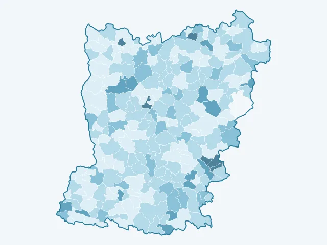 Carte du vote Philippe Poutou dans la Mayenne (53)