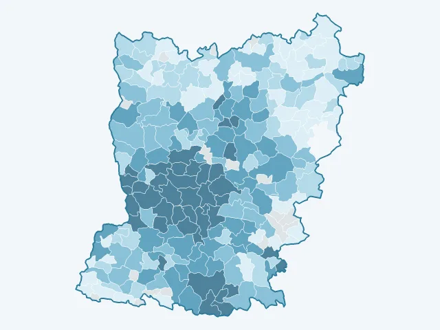 Carte des prix de l'immobilier dans la Mayenne (53)