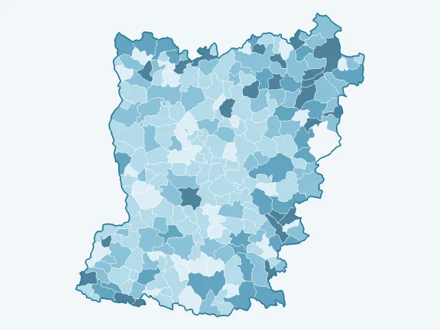 Carte du taux de chômage dans la Mayenne (53)